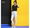 2019 Chic Leisure Cotton Linen Long Pants Women Elastic Waist Pockets Loose Pants Plus Size 2XL Casual Trousers Leisure Pants