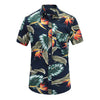 Plus Size 5XL 2019 New Summer Mens Short Sleeve Hawaiian Shirts Cotton Casual Floral Shirts Wave Regular Mens Clothing Fashion