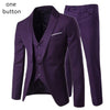 2019 men's fashion Slim suits men's business casual clothing groomsman three-piece suit Blazers jacket pants trousers vest sets