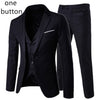 2019 men's fashion Slim suits men's business casual clothing groomsman three-piece suit Blazers jacket pants trousers vest sets