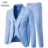 2019 men's fashion Slim suits men's business casual clothing groomsman three-piece suit Blazers jacket pants trousers vest sets