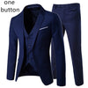 2019 men's fashion Slim suits men's business casual clothing groomsman three-piece suit Blazers jacket pants trousers vest sets