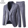 2019 men's fashion Slim suits men's business casual clothing groomsman three-piece suit Blazers jacket pants trousers vest sets