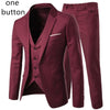 2019 men's fashion Slim suits men's business casual clothing groomsman three-piece suit Blazers jacket pants trousers vest sets