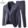 2019 men's fashion Slim suits men's business casual clothing groomsman three-piece suit Blazers jacket pants trousers vest sets