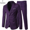 2019 men's fashion Slim suits men's business casual clothing groomsman three-piece suit Blazers jacket pants trousers vest sets