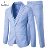 2019 men's fashion Slim suits men's business casual clothing groomsman three-piece suit Blazers jacket pants trousers vest sets