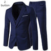 2019 men's fashion Slim suits men's business casual clothing groomsman three-piece suit Blazers jacket pants trousers vest sets