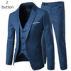 2019 men's fashion Slim suits men's business casual clothing groomsman three-piece suit Blazers jacket pants trousers vest sets