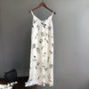 Mooirue Summer 2019 Women Tank Dress Casual Stripe White Green Black Long Camisole Slim Women Beach Cami Dress