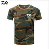 Men DAIWA Fishing T Shirt Summer Man Short Sleeve Camouflage Fishing Clothing Outdoor Sport Breathable Quick Dry Fishing Clothes